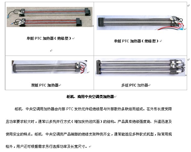 柜機(jī)、商用中央空調(diào)類加熱器